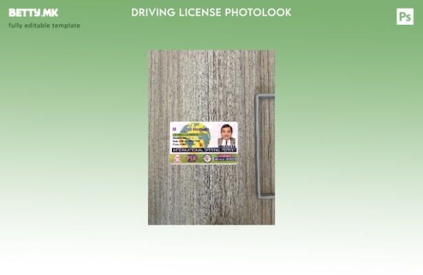 Модерен стил на предниот шаблон за фото изглед на меѓународна возачка дозвола од